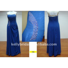 blue with side beading patterns for bridesmaids dresses sexy party dresses F449